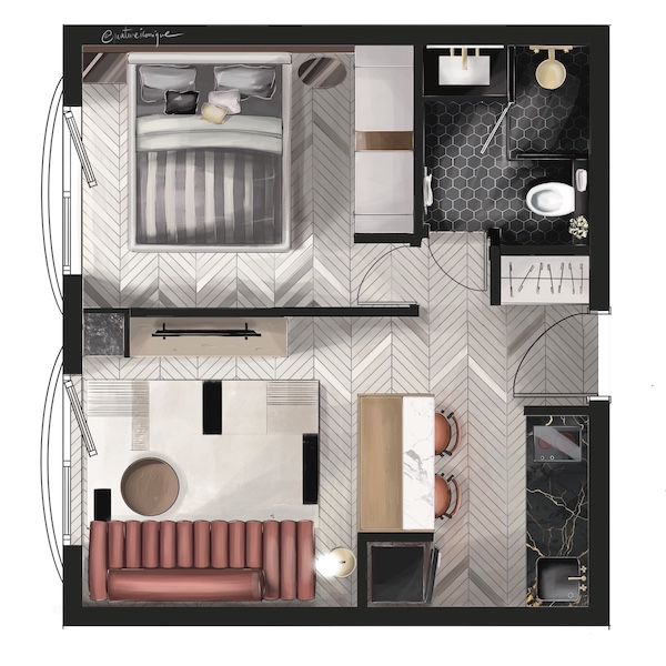 plan-2D-couleurs-amenagement-appartement-neuf